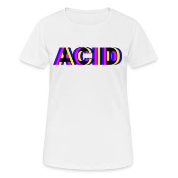 acid house techno - Frauen T-Shirt atmungsaktiv - Weiß - Vorne - AI Model Female 172 dark (172cm)