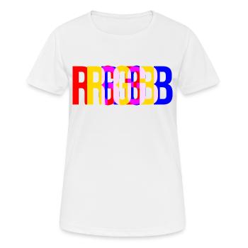 Espace colorimétrique RVB - T-shirt respirant Femme - blanc - Devant - AI Model Female 172 dark (172cm)