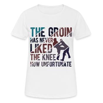 Israelischer Kampfsport Krav Maga - Frauen T-Shirt atmungsaktiv - Weiß - Vorne - AI Model Female 172 dark (172cm)