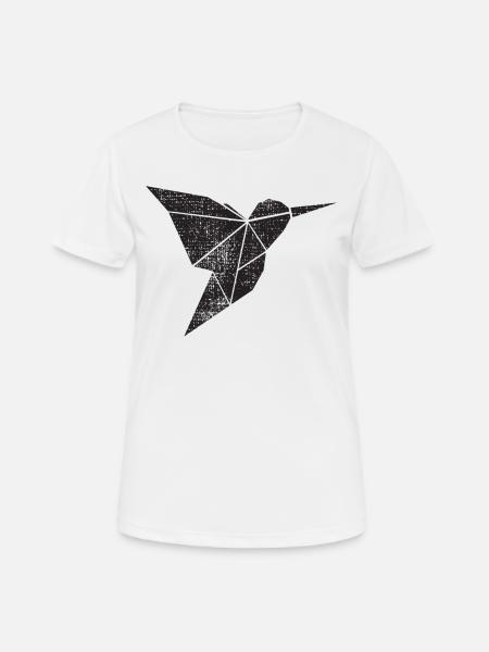 Vintage bird Simpel black - Women's Breathable T-Shirt - white