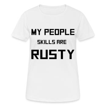 People Skills - Women's Breathable T-Shirt - white - Front - AI Model Female 172 dark (172cm)