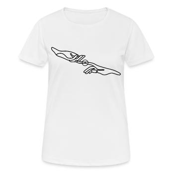 Minimalist hands - Women's Breathable T-Shirt - white - Front - AI Model Female 172 dark (172cm)