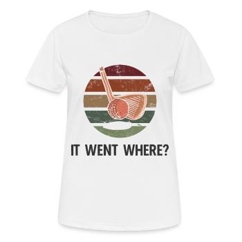 Golfplatz zum Golfen Golf - Frauen T-Shirt atmungsaktiv - Weiß - Vorne - AI Model Female 172 dark (172cm)