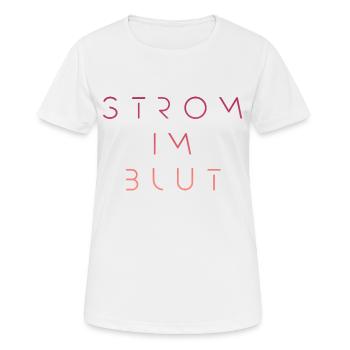 Strom im Blut - Elektroauto rot - Frauen T-Shirt atmungsaktiv - Weiß - Vorne - AI Model Female 172 dark (172cm)