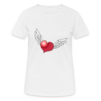 a winged heart - Women's Breathable T-Shirt - white - Front - AI Model Female 172 dark (172cm)