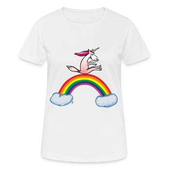 Crazy unicorn - T-shirt respirant Femme - blanc - Devant - AI Model Female 172 dark (172cm)