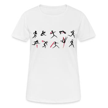 Decathlon, Track and Field - Women's Breathable T-Shirt - white - Front - AI Model Female 172 dark (172cm)