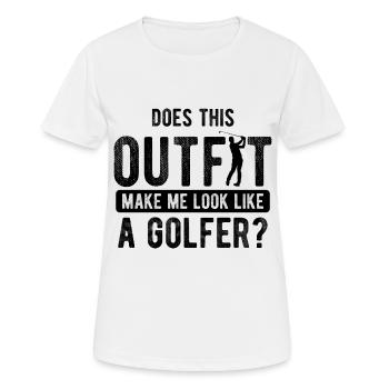 Golfplatz zum Golfen Golf - Frauen T-Shirt atmungsaktiv - Weiß - Vorne - AI Model Female 172 dark (172cm)