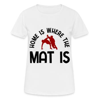 Grappling Martial Arts Wrestling - Frauen T-Shirt atmungsaktiv - Weiß - Vorne - AI Model Female 172 dark (172cm)