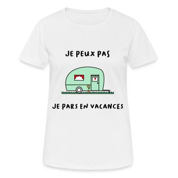 ICH KANN NICHT. - Urlaub. ES LEBE DER URLAUB. URLAUB - Frauen T-Shirt atmungsaktiv - Weiß - Vorne - AI Model Female 172 dark (172cm)