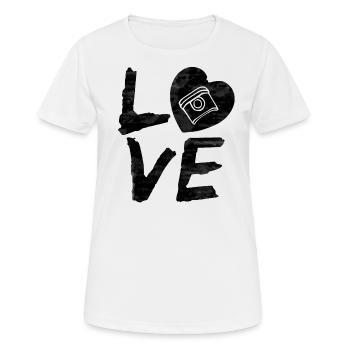 Les pistons love - T-shirt respirant Femme - blanc - Devant - AI Model Female 172 dark (172cm)