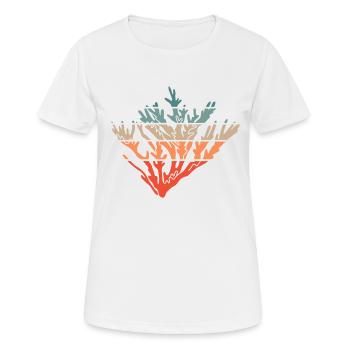 Corail Vintage Rétro Corail Coloré - T-shirt respirant Femme - blanc - Devant - AI Model Female 172 dark (172cm)