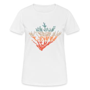 Corail Vintage Rétro Corail Coloré - T-shirt respirant Femme - blanc - Devant - AI Model Female 172 dark (172cm)