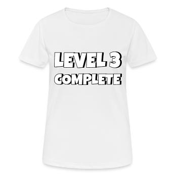 Level 3 Complete Geburtstagsgeschenk 3 Jahre - Frauen T-Shirt atmungsaktiv - Weiß - Vorne - AI Model Female 172 dark (172cm)
