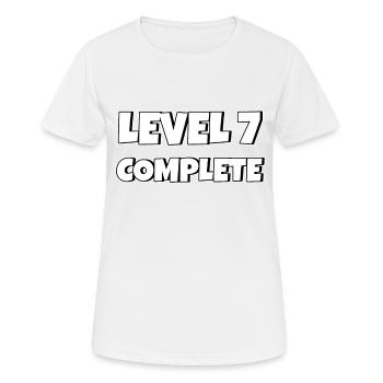 Level 7 Complete Geburtstagsgeschenk 7 Jahre - Frauen T-Shirt atmungsaktiv - Weiß - Vorne - AI Model Female 172 dark (172cm)