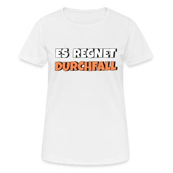 Es regnet Durchfall - Frauen T-Shirt atmungsaktiv - Weiß - Vorne - AI Model Female 172 dark (172cm)