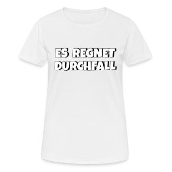Es regnet Durchfall - Frauen T-Shirt atmungsaktiv - Weiß - Vorne - AI Model Female 172 dark (172cm)