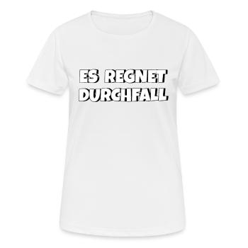 Es regnet Durchfall - Frauen T-Shirt atmungsaktiv - Weiß - Vorne - AI Model Female 172 dark (172cm)