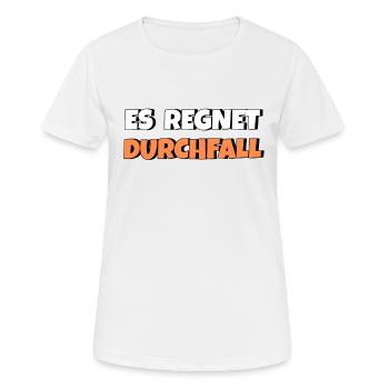 Es regnet Durchfall - Frauen T-Shirt atmungsaktiv - Weiß - Vorne - AI Model Female 172 dark (172cm)