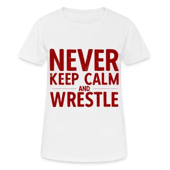 Grappling Martial Arts Wrestling - Frauen T-Shirt atmungsaktiv - Weiß - Vorne - AI Model Female 172 dark (172cm)