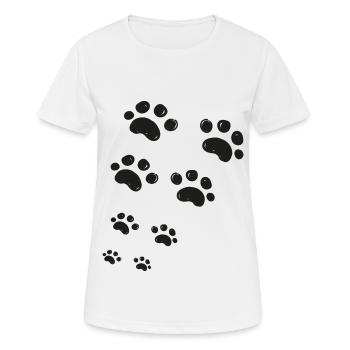 J aime mon chien - T-shirt respirant Femme - blanc - Devant - AI Model Female 172 dark (172cm)