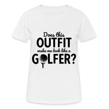 Golfplatz zum Golfen Golf - Frauen T-Shirt atmungsaktiv - Weiß - Vorne - AI Model Female 172 dark (172cm)