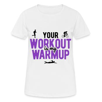 Laufen Schwimmen Radfahren Triathlon - Frauen T-Shirt atmungsaktiv - Weiß - Vorne - AI Model Female 172 dark (172cm)