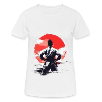 Judoka Woman Sun Retro - Women's Breathable T-Shirt - white - Front - AI Model Female 172 dark (172cm)