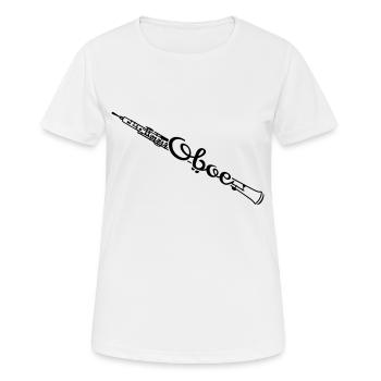 Oboe - Frauen T-Shirt atmungsaktiv - Weiß - Vorne - AI Model Female 172 dark (172cm)