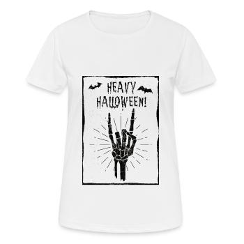 Headbanger Halloween Metal Halloween Gift - Women's Breathable T-Shirt - white - Front - AI Model Female 172 dark (172cm)