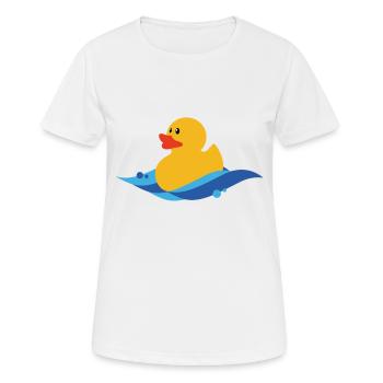 squeaky duckling - Women's Breathable T-Shirt - white - Front - AI Model Female 172 dark (172cm)