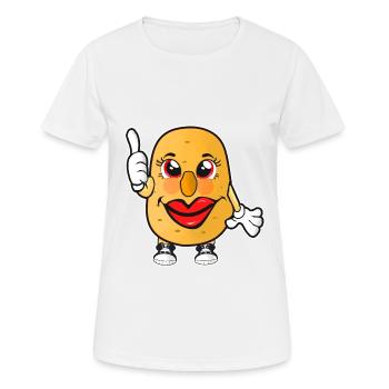 Kartoffel - Frauen T-Shirt atmungsaktiv - Weiß - Vorne - AI Model Female 172 dark (172cm)