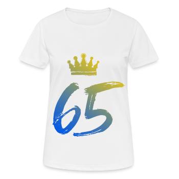 65 Couronne numérique - T-shirt respirant Femme - blanc - Devant - AI Model Female 172 dark (172cm)