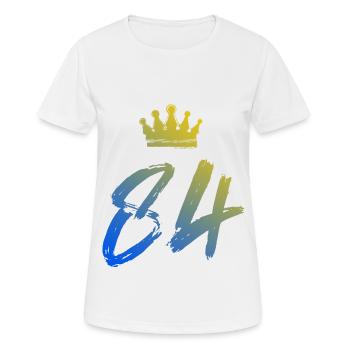 84 Couronne numérique - T-shirt respirant Femme - blanc - Devant - AI Model Female 172 dark (172cm)