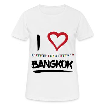 I love Bangkok Thailand fullmoon party Geschenk - Frauen T-Shirt atmungsaktiv - Weiß - Vorne - AI Model Female 172 dark (172cm)