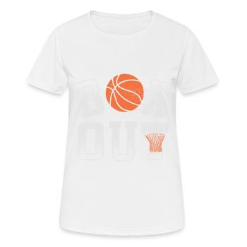 Basketball Coach Shirt Box Out rebound defense - Women's Breathable T-Shirt - white - Front - AI Model Female 172 dark (172cm)
