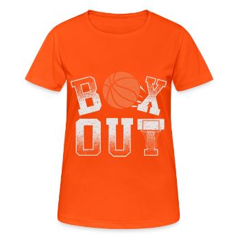 Défense de basket-ball - T-shirt respirant Femme - orange néon - Devant - AI Model Female 172 dark (172cm)