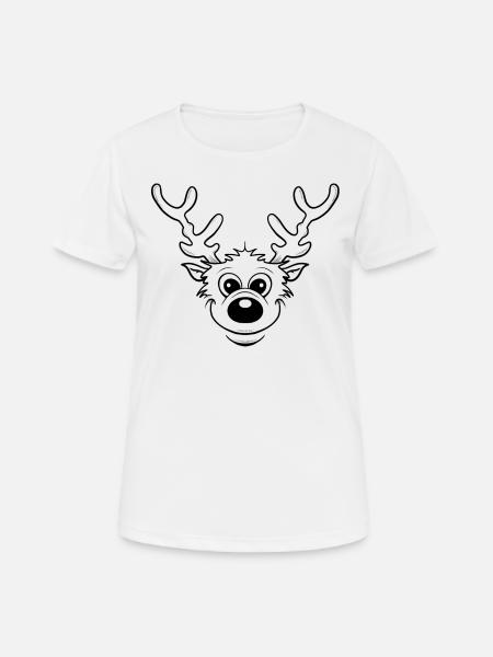 Moose - Women's Breathable T-Shirt - white