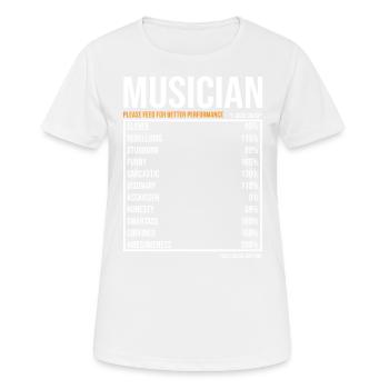 Musiciens du jour Musicien drôle - T-shirt respirant Femme - blanc - Devant - AI Model Female 172 dark (172cm)