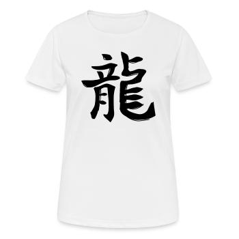 Drache Chinesisches Sternzeichen - Frauen T-Shirt atmungsaktiv - Weiß - Vorne - AI Model Female 172 dark (172cm)