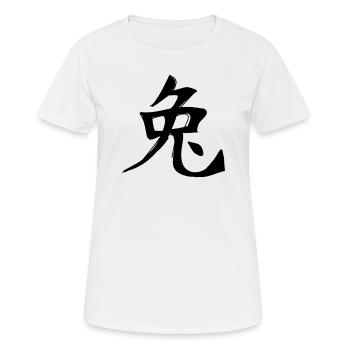 Hase Chinesisches Sternzeichen - Frauen T-Shirt atmungsaktiv - Weiß - Vorne - AI Model Female 172 dark (172cm)