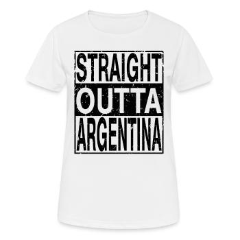 Argentina Straight outta Argentina - Women's Breathable T-Shirt - white - Front - AI Model Female 172 dark (172cm)