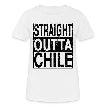 Chile Straight outta Chile - Frauen T-Shirt atmungsaktiv - Weiß - Vorne - AI Model Female 172 dark (172cm)