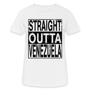 Venezuela Tout droit sorti du Venezuela - T-shirt respirant Femme - blanc - Devant - AI Model Female 172 dark (172cm)