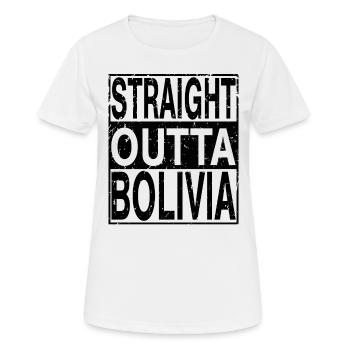 Bolivien Straight outta Bolivien - Frauen T-Shirt atmungsaktiv - Weiß - Vorne - AI Model Female 172 dark (172cm)