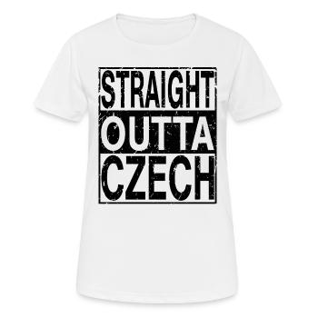 République tchèque Tout droit sorti de République tchèque - T-shirt respirant Femme - blanc - Devant - AI Model Female 172 dark (172cm)