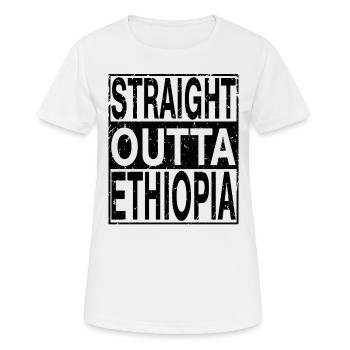 Ethiopia Straight outta Ethiopia - Women's Breathable T-Shirt - white - Front - AI Model Female 172 dark (172cm)