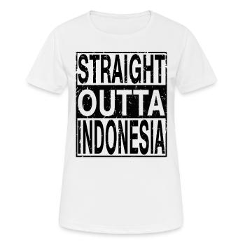 Indonésie Tout droit sorti Indonésie - T-shirt respirant Femme - blanc - Devant - AI Model Female 172 dark (172cm)