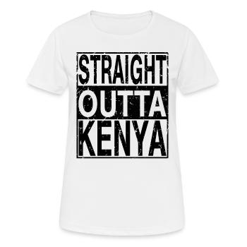 Kenya Straight outta Kenya - T-shirt respirant Femme - blanc - Devant - AI Model Female 172 dark (172cm)
