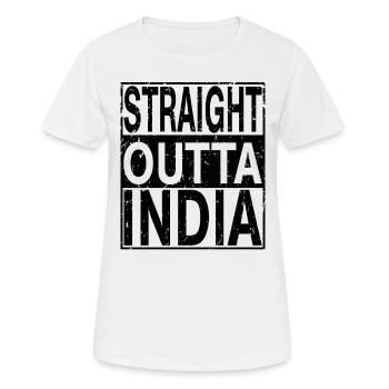 Inde Tout droit sorti de l’Inde - T-shirt respirant Femme - blanc - Devant - AI Model Female 172 dark (172cm)